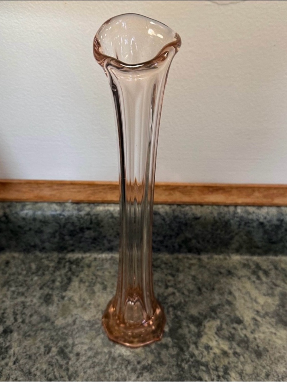 Vintage Pink Tall Bud Vase